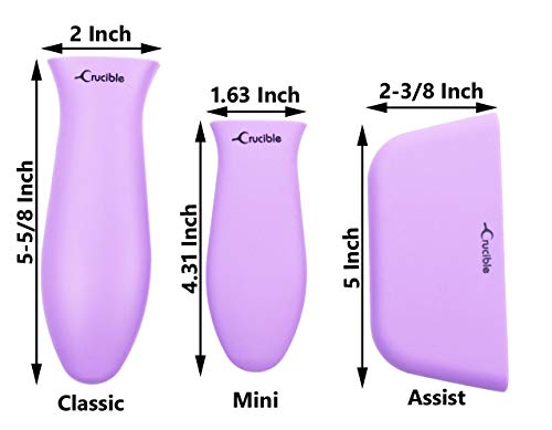 Silicone Hot Handle Holders 3-Pack Mix (Purple) #TOP3