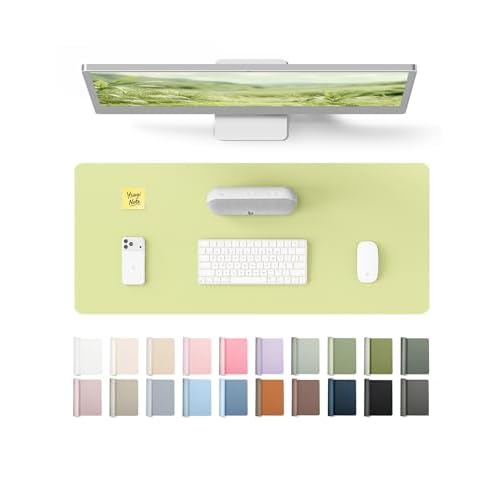 YSAGi Leather Desk Pad Protector, Office Desk Mat, Large Mouse Pad, Non-Slip PU Leather Desk Blotter, Laptop Desk Pad, Waterproof Desk Writing Pad for