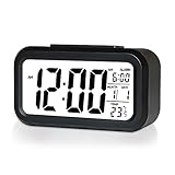 Wecker Digitaler,Wecker Kinder,Reisewecker Mit Temperatur, GroßEs LCD-Display, Datumsanzeige,Schlummerfunktion, Stilvolle Kompakte Digitaluhr,Batteriebetriebene Intelligente Tischuhr,Kindergeschenkuhr