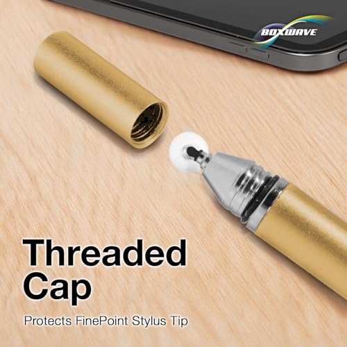 BoxWave Stylus Pen Compatible with PETROSOFT Cash Register (POS) Terminal (15 in) - FineTouch Capacitive Stylus, Super Precise Stylus Pen - Champagne Gold