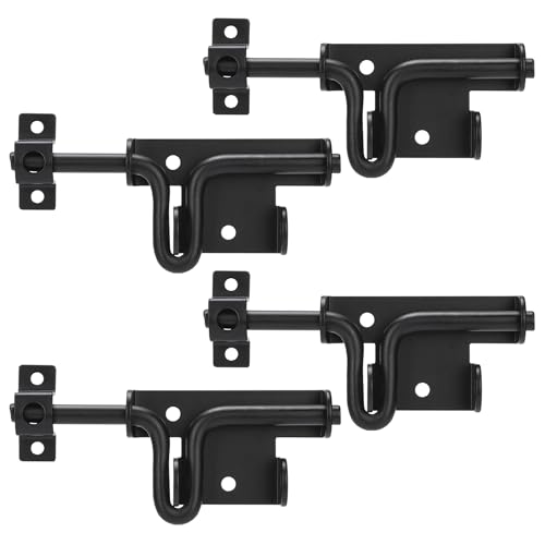 Slide Bolt Gate Latch Door Lock – 4 pack, heavy-duty