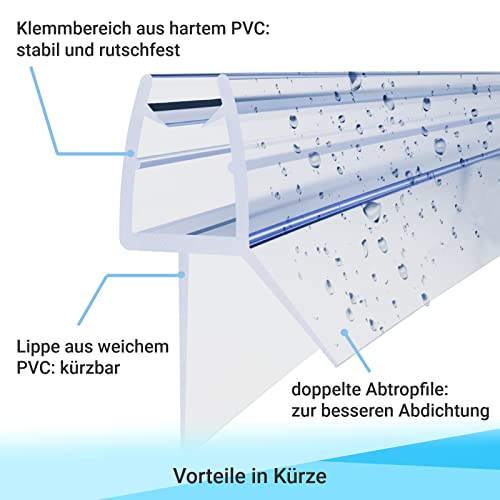 WITEN&NOCK Guarnizione doccia 2 x 50 cm per porte