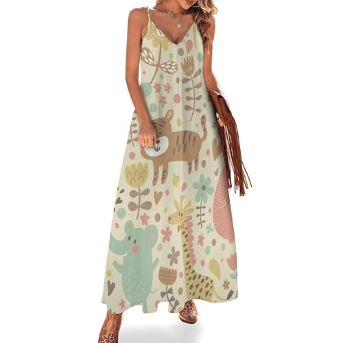 Robe longue pour femme ete sans manches maxi longue plage et voyages