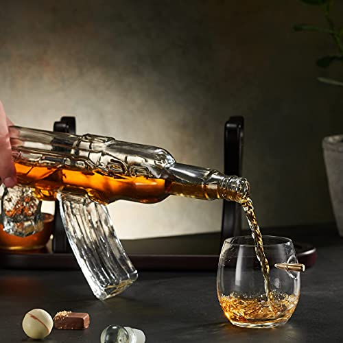 Godinger Whiskey Decanter And Whiskey Glasses Bar Set, Liquor Decanter Gift Set For Scotch Bourbon Wine, Gifts For Men #TOP1