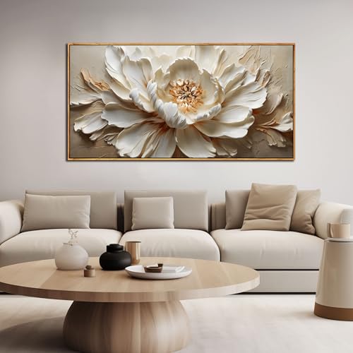 TYTAUPT Flower Canvas Wall Decor Large Framed Artwork for Walls by TYTAUPT - Used condition - Image 4