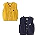 Infant Toddler Kids Child Baby Boys Sleeveless Fashion Vest Jacket Outer Outwear Clothes Girls (Yellow, 18-24 Months)