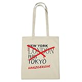 lange Henkel JOllify HARZGERODE Umwelttasche Jutetasche B2633jute - Farbe: natur: Graffiti Streetart New York