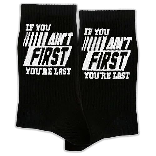 SSQBZU If You Aint First, You Are Last Novelty Racing Socks Gifts (290)