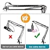 YOUSHARES Mic Arm - Suspension Microphone Boom Arm for FIFINE AM8 XLR/USB Gaming Microphone, AM8 Mic Stand with Cable Sleeve for Podcast, VoiceOver, Recording #4