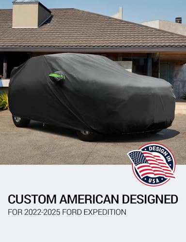 Image of Proadsy Custom Fit 2022-2026 Ford Expedition Car Cover Waterproof Outdoor | UV-Blocking Waterproof With Soft Lining Prevents Leaks & Scratches. Perfect For Sunny, Snowy Outdoor Parking, Garage Storage