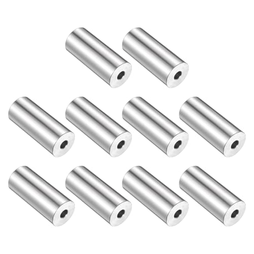QUARKZMAN 10 Stück Edelstahl Abstandshalter 1/4 Bohrung x 3/4 AD x 1-3/4 Länge Schraube Buchse Glatte Oberfläche Rund Metall Distanzhülsen für M6 Schrauben Bolzen und Stangen