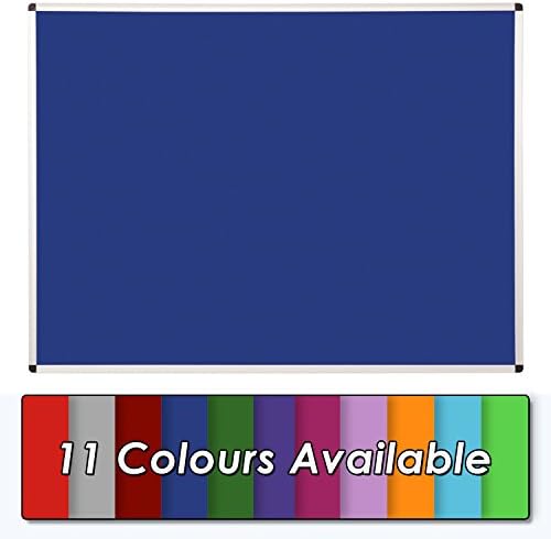 Premium Noticeboard - Aluminium Frame - 120 x 90cm with Fixings (Red)