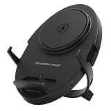 Hamwesh Wireless Charger Stand, Foldable Vertical Horizontal Modes Foreign Object Detection Foldable Wireless Charger, Fast Charging Station with Type C Interface for Home Office Desk