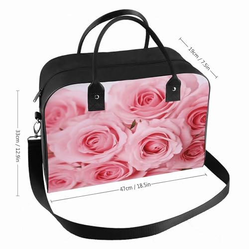 Bolso Tote Rosa con Cremallera y Correa Ajustable de Nylon miniatura 2