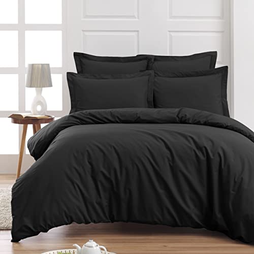 Housse de couette percale 140x200 douceur coton gris perle - 7