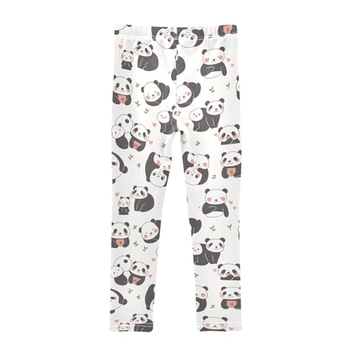 KLL Chinese Panda Cute Cartoon Girls Cotton Pants Stretchy Full Length Dance Pants Sports2