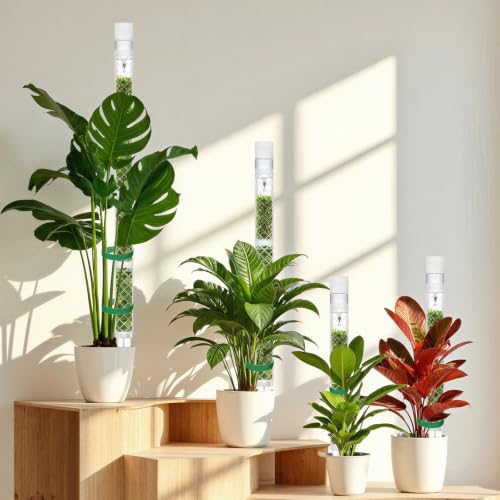 9 Inch Stackable D Shaped Moss Pole Watering Dripper - 4 Pcs Plastic Moss Poles for Climbing Plants, Self Watering Moss Pole Monstera Plant Support, Indoor Plant Poles for Potted Plants - Image 2