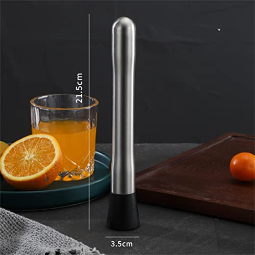 Infantly Bright Stainless Steel Cocktail Muddlers With Grooved Nylon Head, Professional Bar Accessories - Create Delicious Fruit Based Drinks #TOP1