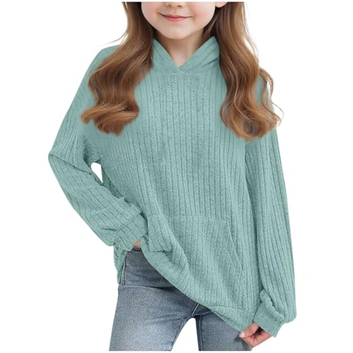 Sweters for Girls Dressy Casual Long Sleeve Ribbed Knit Hoodies Oversized Lightweight Pullover Fall Fashion Clothes 2025