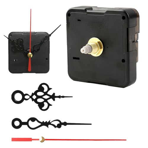 Mecanismo Reloj de Pared, Mecanismo de Reloj de Cuarzo Silencioso para Bricolaje Universal, 12 MM Maquinaria Reloj Pared Precisión Alta para Reparación y Creación de Relojes con 1 Juegos de Punter