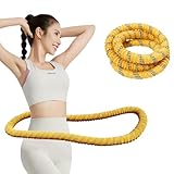 【2025 年新モデル】静音 フラフープ ダイエット ふらふーぷ Mocasa フラ サークル ダイエット ソフトふらふーぷ 肉を挟まず服に引っかからず ソフトスプリングフラフープ ポータブル フラ サークル 多機能 室内 ベリー 有酸素運動 脂肪燃焼 筋トレ フィットネス 産後鍛錬用 公園用 男女兼用 (イエロー·0.7kg)