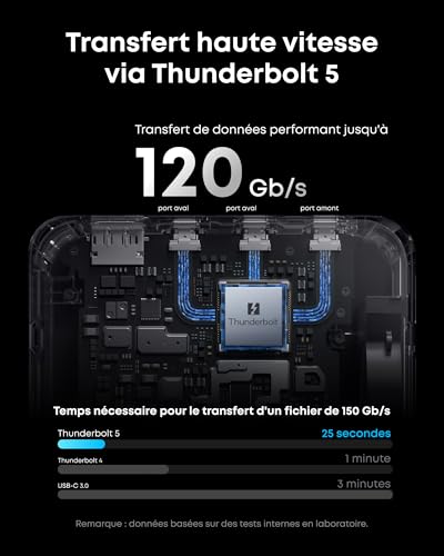 Anker Prime TB5 Docking Station 14 ports max 120 GB/ - vue 4