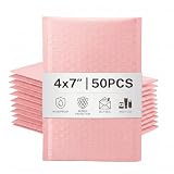 Switory 50piezas bolsa de burbujas, 10,2x17,8cm Sobres acolchados a granel, Bolsas Polymailer con forro de burbujas para envío, empaquetado, Envío por correo autoadhesivo