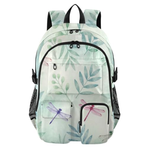 Mochila para laptop con libélulas bolso escolar juvenil