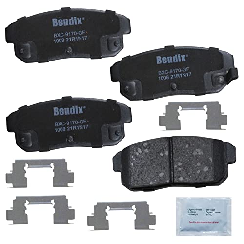 Image of Bendix Priority1 CFC1008 Ceramic Rear Brake Pads for Mazda RX-8 2011-2004