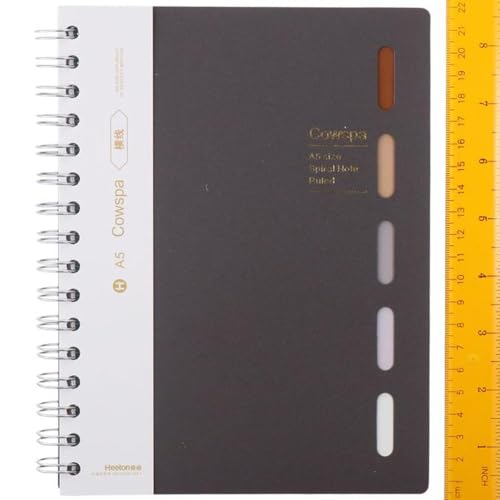 Cuaderno espiral Risedot evita hojas rotas libreta A5 con hojas de líneas 8