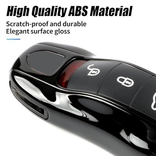 Aojezoor Piano Black Key Fob Cover Compatible with Porsche Key Shell Key Fob Shell Replacement Compatible with Porsche Cayenne Panamera 911 718 Macan Boxster Cayman Old Style by Aojezoor - Image 6