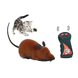 Haustier Katzen Hunde Neuheit Geschenk Spielzeug Lustige Ratte Maus Wireless Elektronische Fernbedienung (Braun-1)