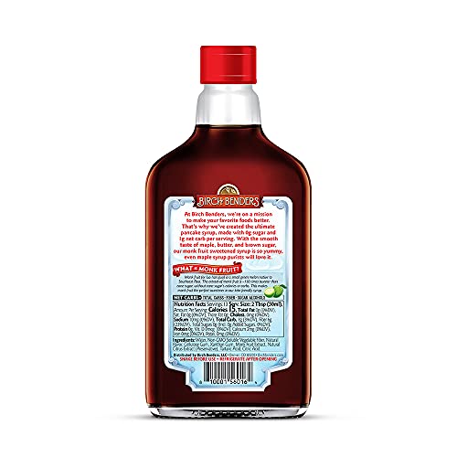 Original Keto Carb-Friendly Syrup by Birch Benders - Paleo, No Added Sugar, Monk Fruit, 13 Fl oz (Pack of 1)