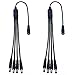 CCTV Security Camera 2.1mm 1 to 4 Port Power Splitter Cable 12V DC Pigtails -2PCS