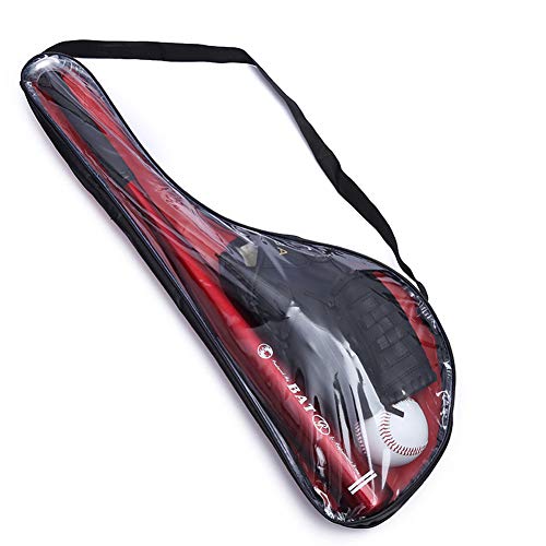 Agirlgle Baseball Bats for Kids, Teens Baseball Set with Ball Youth Baseball Toy, 25in Aluminum Alloy Bat, 10.5in Glovev (red bat)
