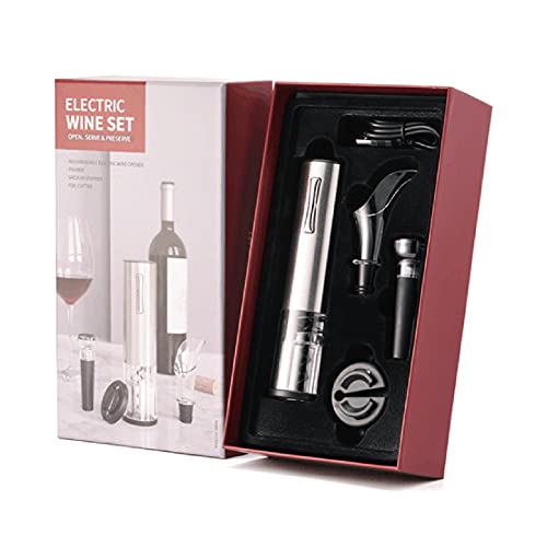 Kit abridor de garrafa de vinho elétrico Recarregável saca-rolhas automático contém rolha de vácuo e