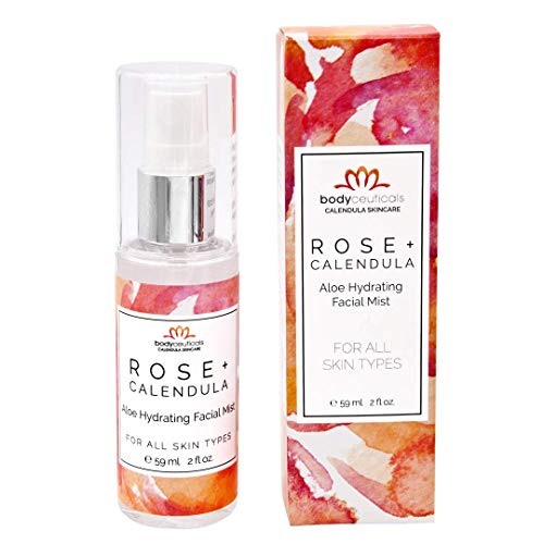 Bodyceuticals Rose + Calendula Aloe Hydrating Facial Mist - For All Skin Types - Non-GMO, Vegan, Wheat-Free, Gluten-Free, Soy-Free - 2oz