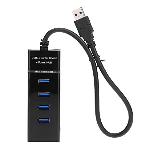 Image of 4 Ports USB 3.0 Hub HighSpeed Portable with Switches for Laptop /Notebook /PC /Mobiles /Tablets, 1Phone /Ipads, Computers, MP3 Players-Black Desktops, Laptops (4 Ports USB 3.0)