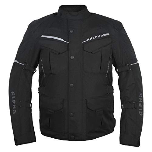 Acg Adventure Motorcycle Jacket Men For Touring Ce Armor Waterproof All Season Biker Riding (Black, X-Large) #TOP5