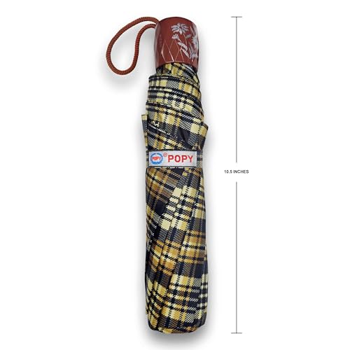 Image of 3Fold Cherry Check Print | 1m wide coverage | U.V. Block Silver Coating | WPWR coating - QuickDry | 27cm (closed length) | Collection3