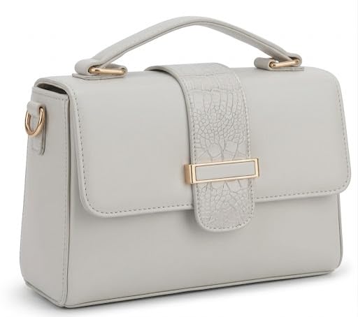 Women's Green Faux Leather Sling Bag, Crossbody Handbag with Top Handle and Adjustable Strap-picture-31