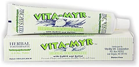 Vita-Myr Zinc+ 5.4 Ounce Toothpaste,No Sugar,No Fluoride, Gluten Free, SLS Free No Alcohol,No Saccharin No Artificial Sweetener/Color,Made in USA.5.4 Ounce Pack of 12 image 5