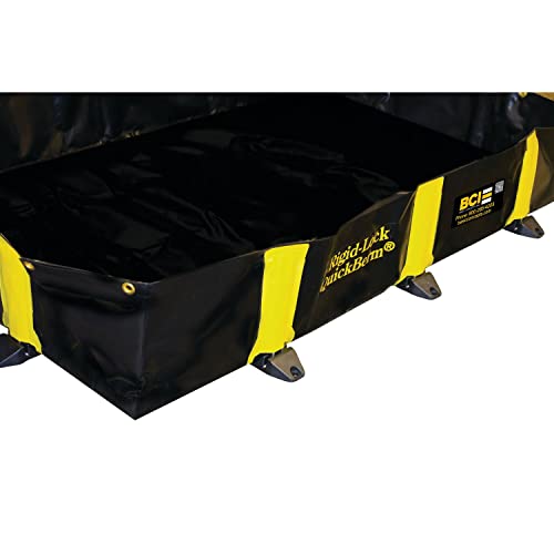 Justrite 28512 Rigid Lock Quick Berm, 4' Width x 6' Length x 12" Height