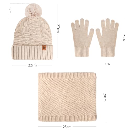 Juego de bufanda, guantes y gorro para mujer ideal para regalo invernal 4