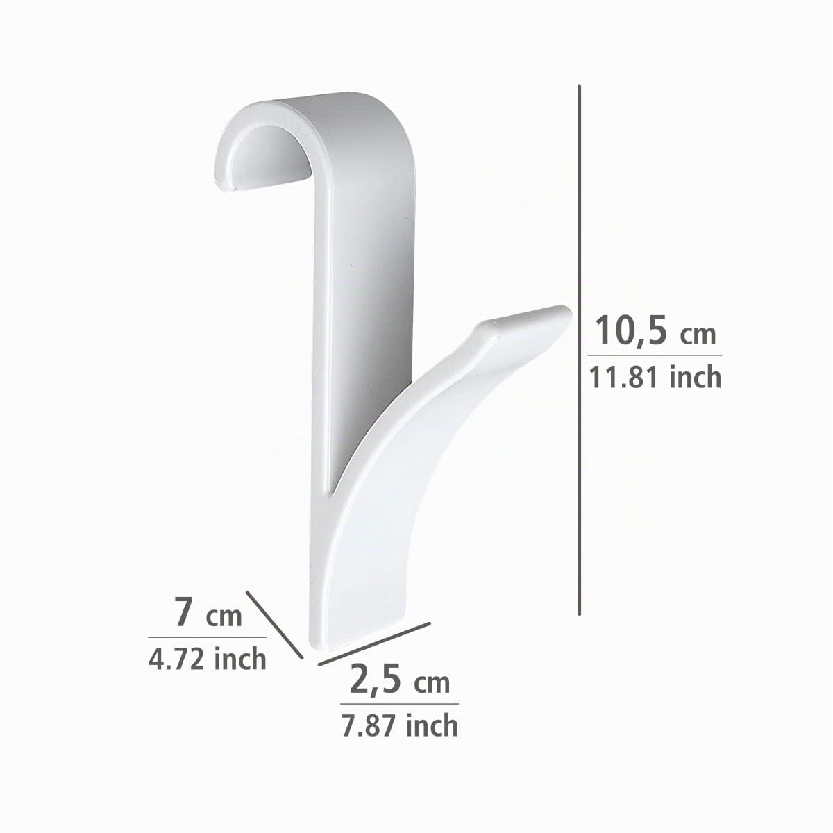 WENKO Ganchos radiador para toallas 2 uds, Blanco, Bianco