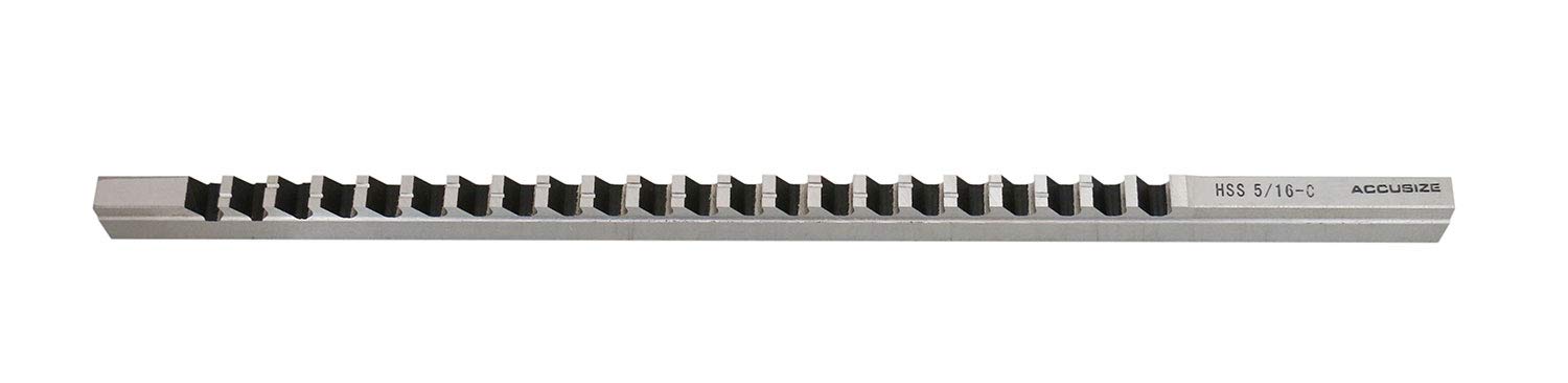 Accusize Industrial Tools - 5/16'' to C, Hss Keyway Broach, Fractional, Imperial, 5000-0020