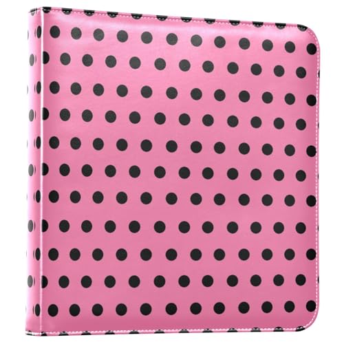 Álbum de Fotos Adhesivo DIY Scrapbook con Puntos, Color Rosa y Negro, 3 Anillas, 40 Páginas, 8x10 para Recuerdos miniatura 1