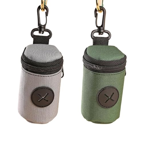 2PCS Quick-Access Dog Poo Bag Holder Dispenser Hands-Free Dog Waste Carrier with Clip Lightweight Portable for Owners Walkers