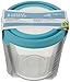Anchor Hocking Trueseal Glass Food Storage Container with Airtight Lid, 7 Cup Tall, Mineral Blue