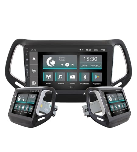 JF Sound - Autoradio Android JF-031JC-X7C - Per Jeep Compass dal 2016 al 2021-10" HD - CarPlay/Android Auto via cavo - GPS - 2GB RAM - 32GB ROM - DAB+ - Prodotto in Italia
